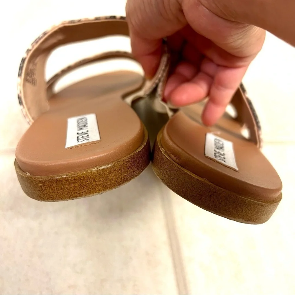 Steve Madden Darrow Dual Woven Snake Slide Sandal N3650 Size 9M